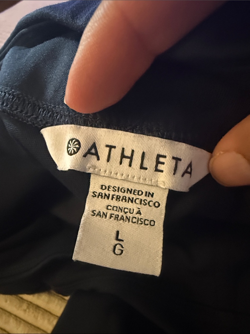Athleta Navy High-Rise Performance Leggings with Ankle Zips - Picture 2 of 5
